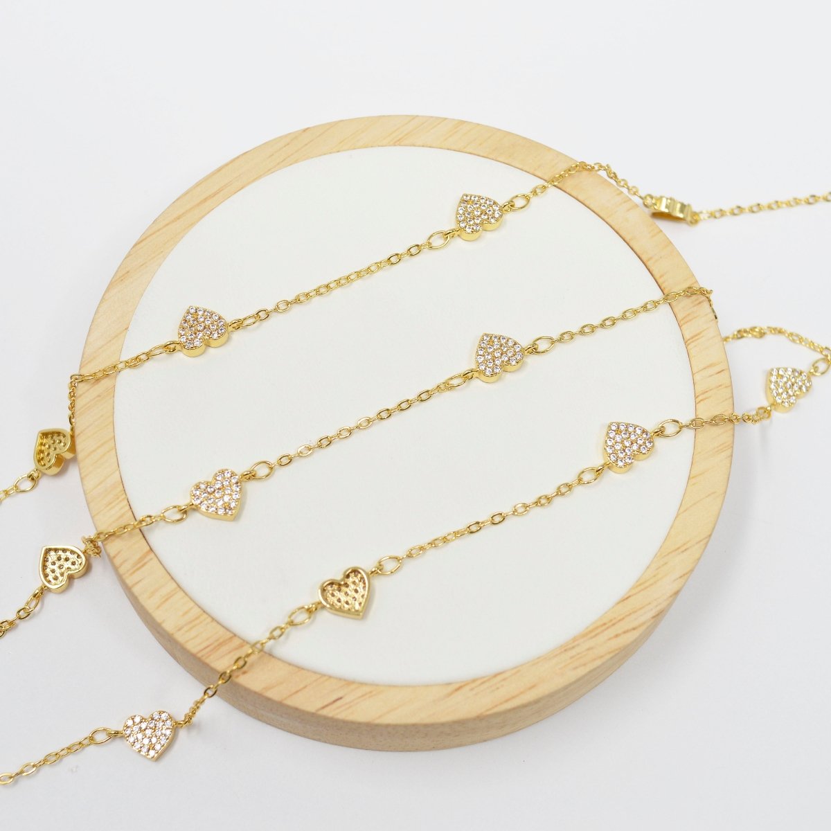 24K Gold Filled Heart Charm CABLE Roll Chain Sold by Yard For Jewelry Making, Necklace Bracelet Anklet Supply Component | ROLL-420 Clearance Pricing
