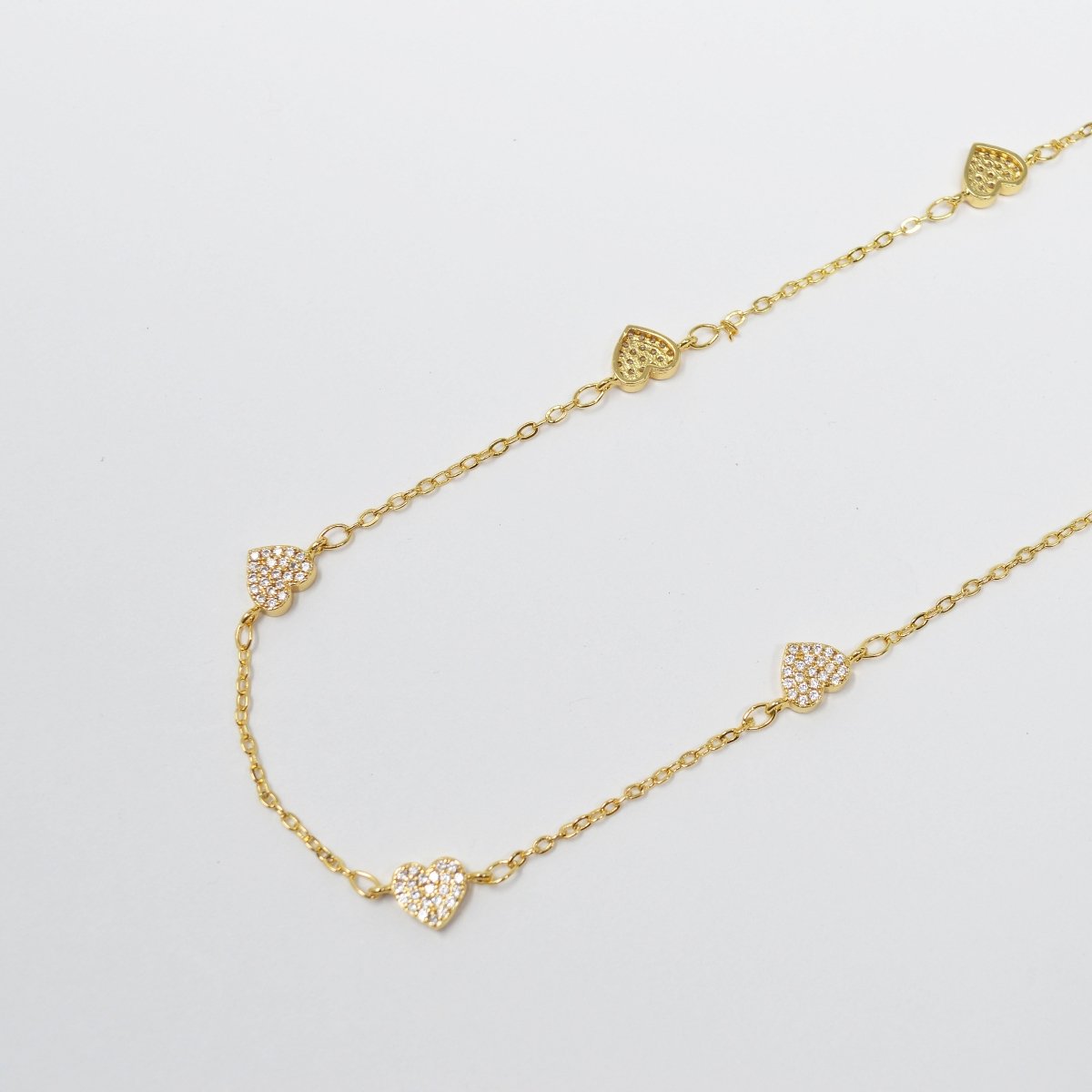 24K Gold Filled Heart Charm CABLE Roll Chain Sold by Yard For Jewelry Making, Necklace Bracelet Anklet Supply Component | ROLL-420 Clearance Pricing