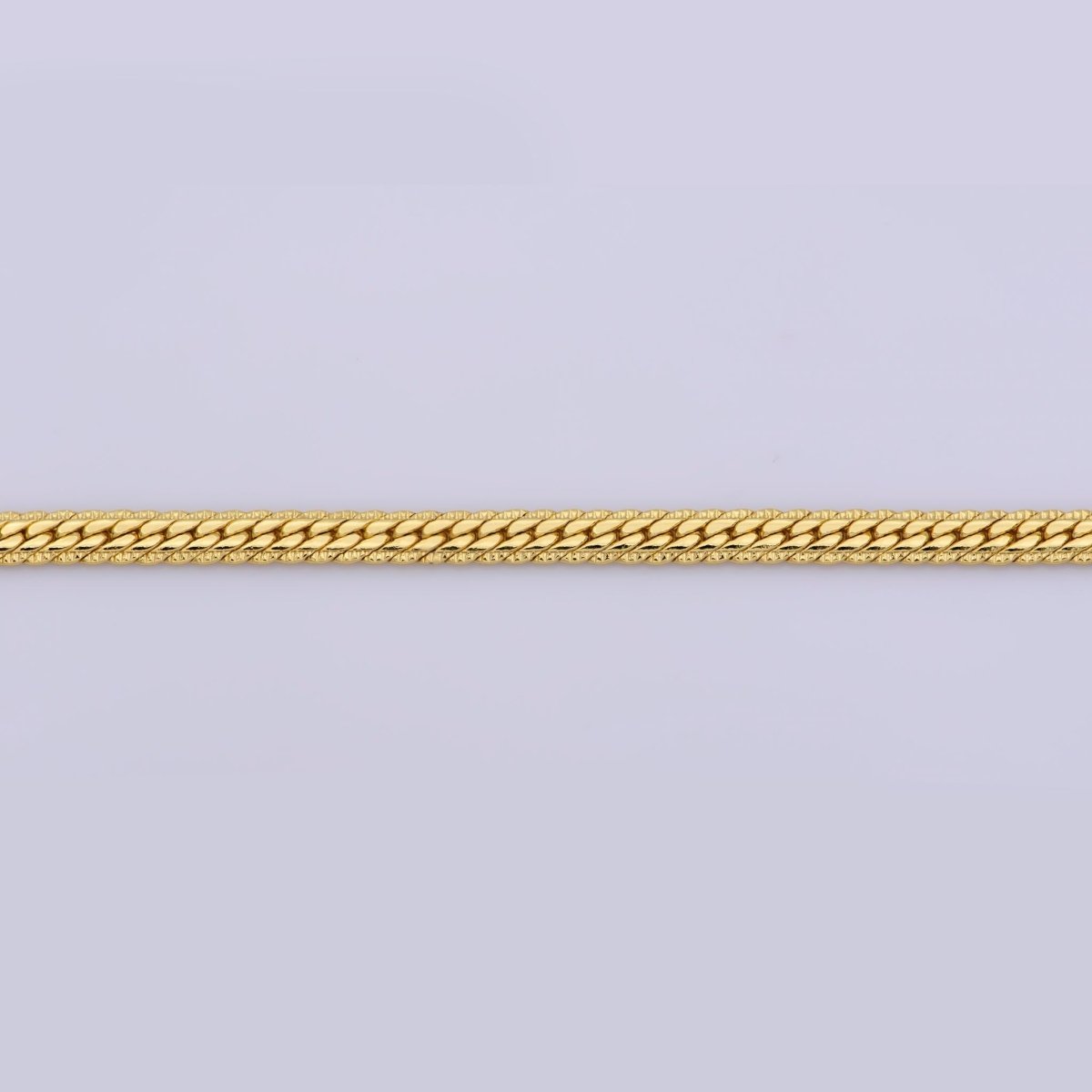 24K Gold Filled Herringbone Chain Necklace, 19.5 Finished Chain For Jewelry Making, 4mm Width Herringbone Necklace w/ Lobster Clasps | CN-366  Clearance Pricing