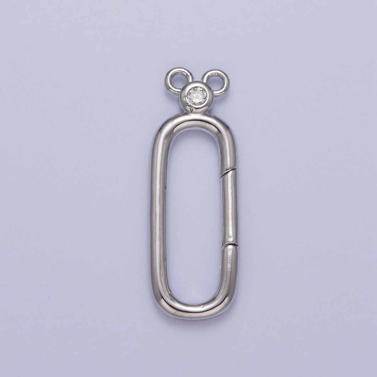 24K Gold Filled Jewelry Closure, Rectangle Toggle Clasps with Cubic Zirconia L-782~L-785