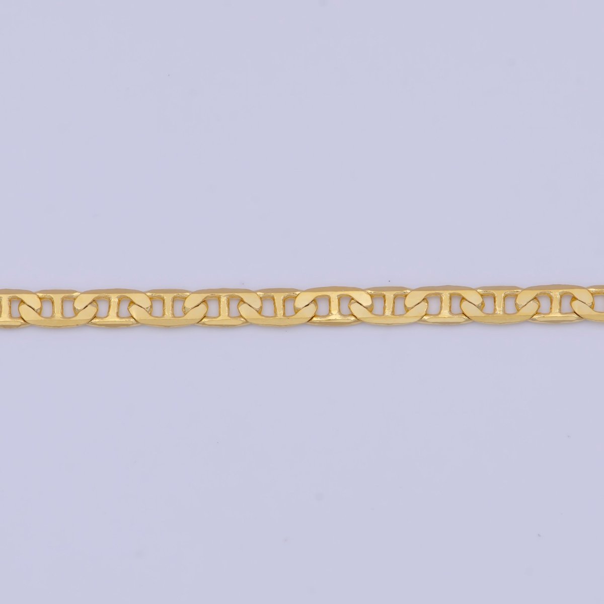 24k Gold Filled Mariner Anchor Link Chain Necklace 2.3mm Yellow Mariner Link Chain Layering Necklace | WA-1125 Clearance Pricing