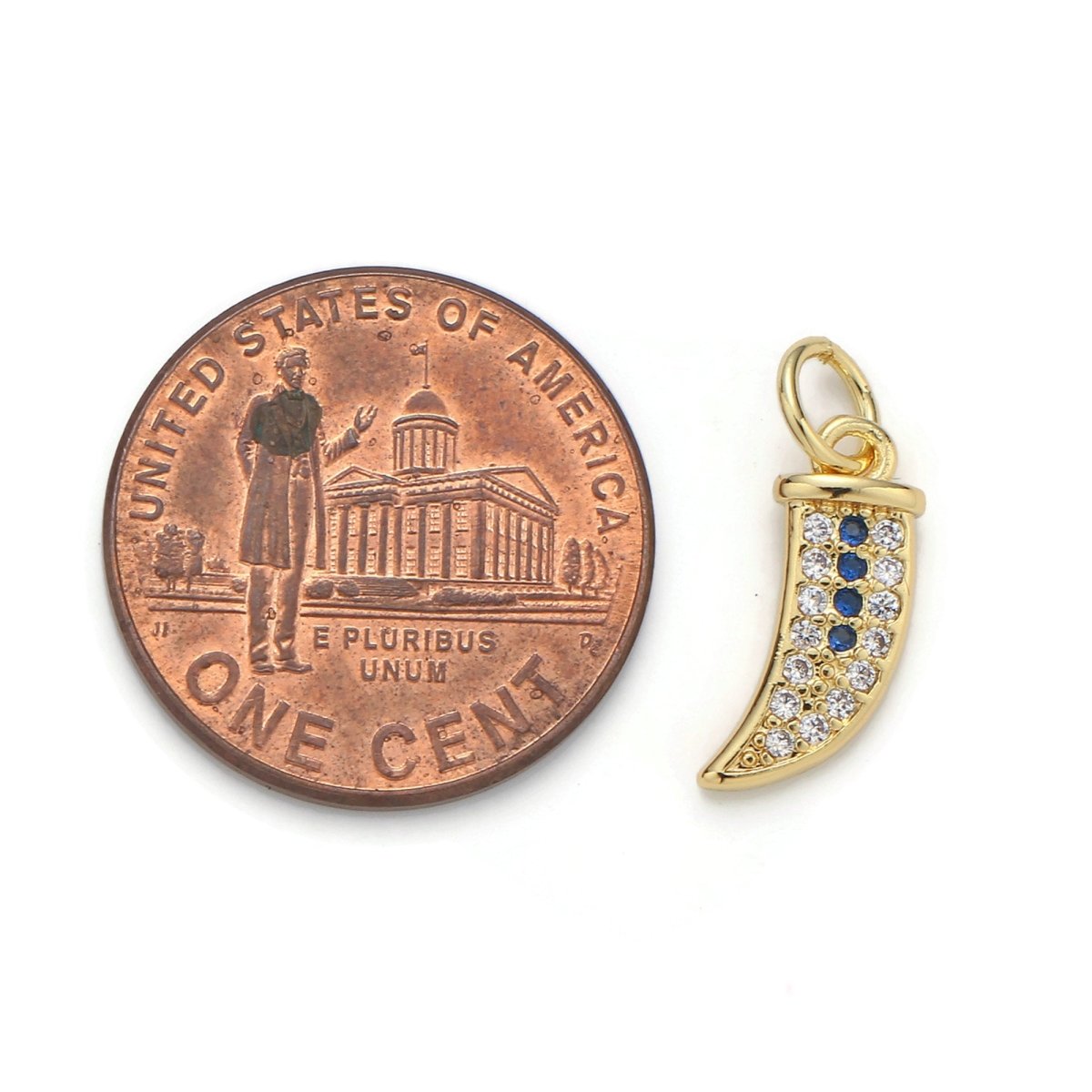 24k Gold Filled Micro Pave CZ Janbiya Dagger Pendant Charm, Micro Pave CZ Pendant Charm, Gold Filled Pendant, For DIY Jewelry D-040