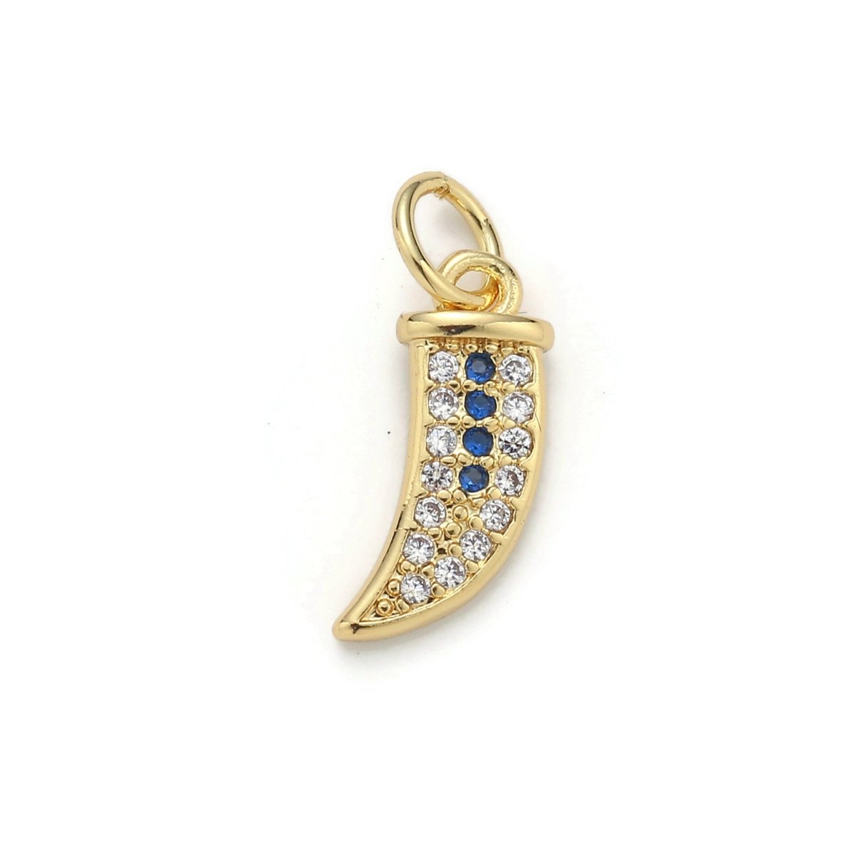 24k Gold Filled Micro Pave CZ Janbiya Dagger Pendant Charm, Micro Pave CZ Pendant Charm, Gold Filled Pendant, For DIY Jewelry D-040