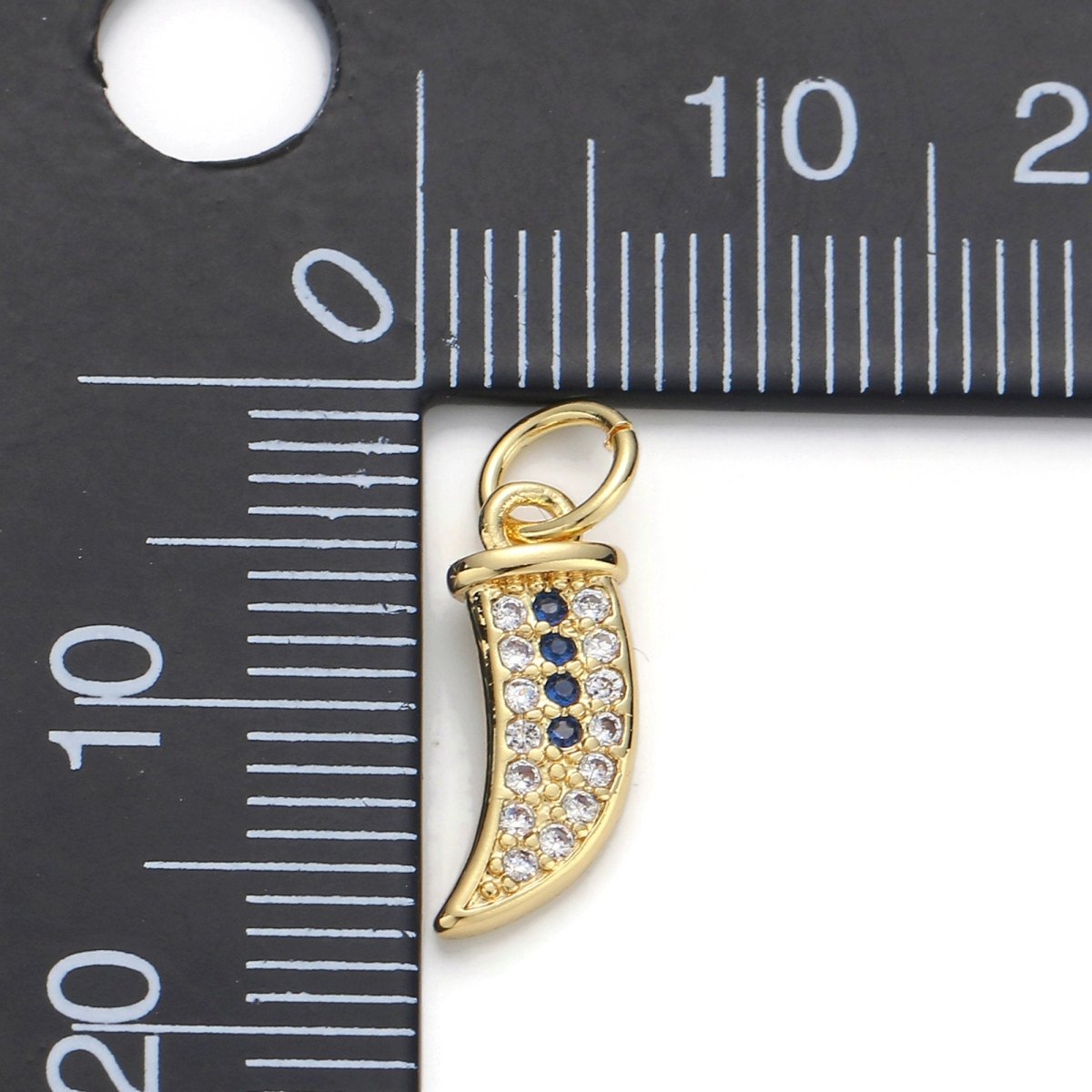 24k Gold Filled Micro Pave CZ Janbiya Dagger Pendant Charm, Micro Pave CZ Pendant Charm, Gold Filled Pendant, For DIY Jewelry D-040