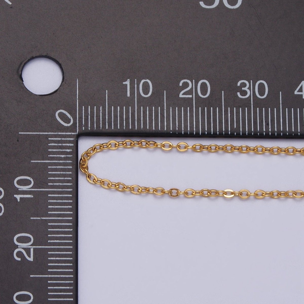 24K Gold Filled Mini 1.5mm Cable Unfinished Chain in Gold & Silver | ROLL-951 ROLL-952