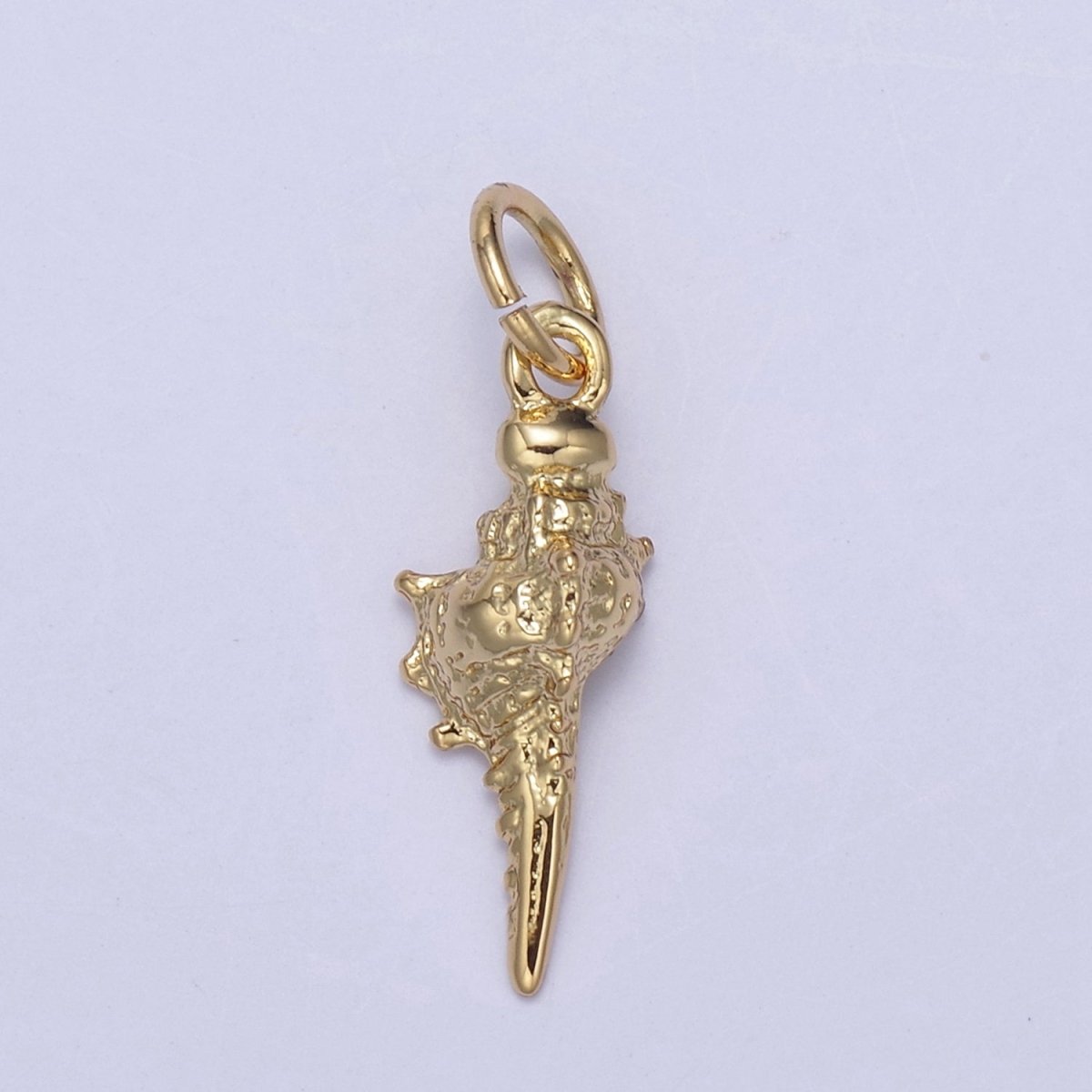 24K Gold Filled Mini Summer Sea Shell Conch Charm N-869