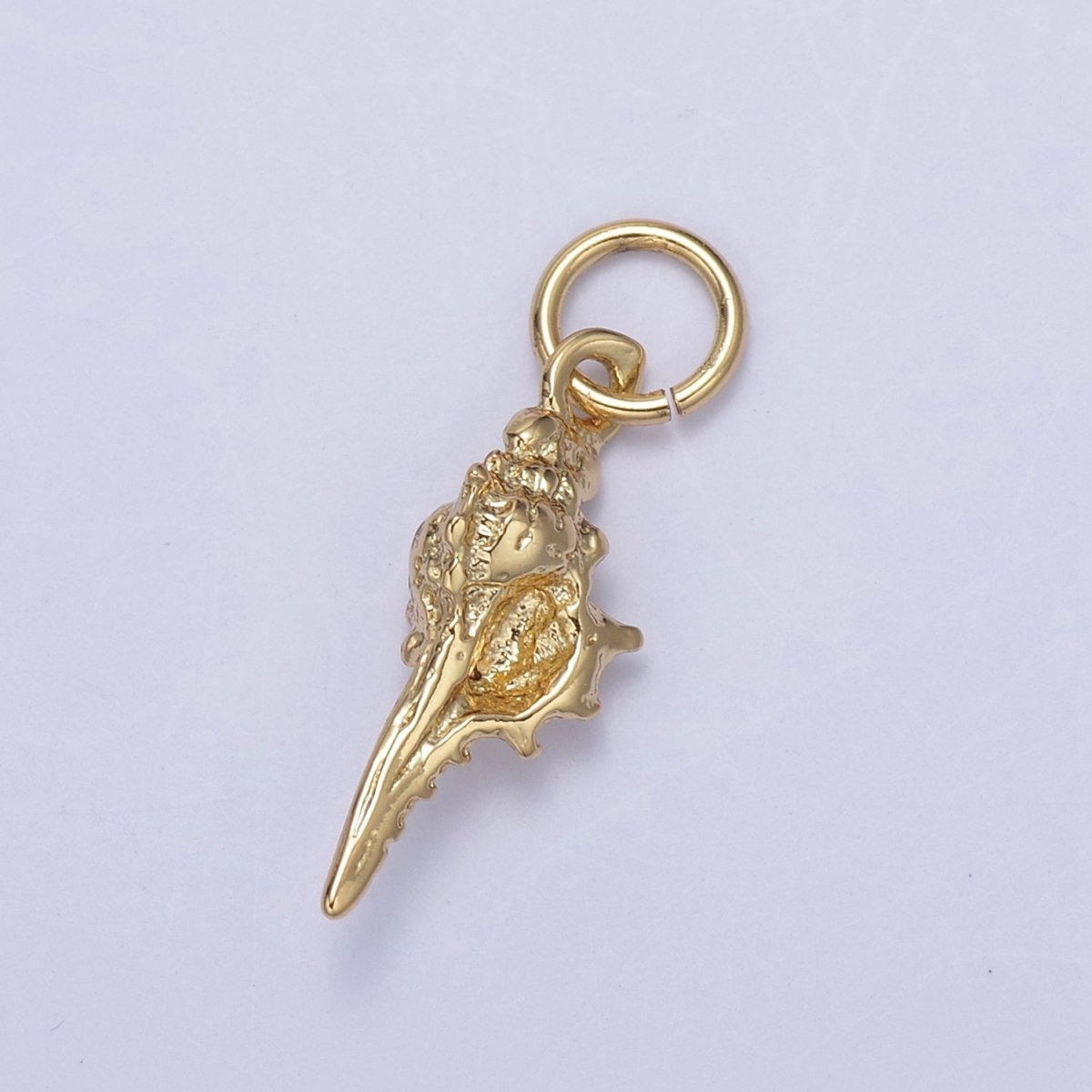 24K Gold Filled Mini Summer Sea Shell Conch Charm N-869