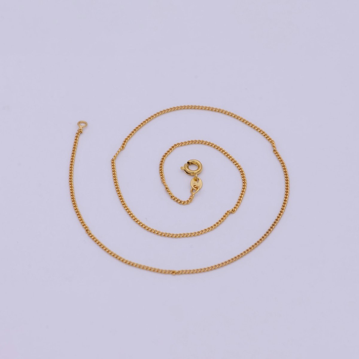 24k Gold Filled Necklace Chain Choker Cuban Curb Thin 1.2mm Gold Chain For Women Girl | WA-532 Clearance Pricing
