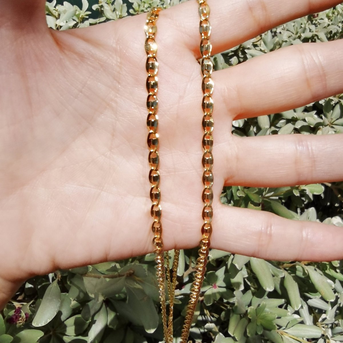 24K Gold Filled Necklace, Statement 4mm, 20 inches Mariner Necklace w/ Lobster Clasps | CN-751  Clearance Pricing