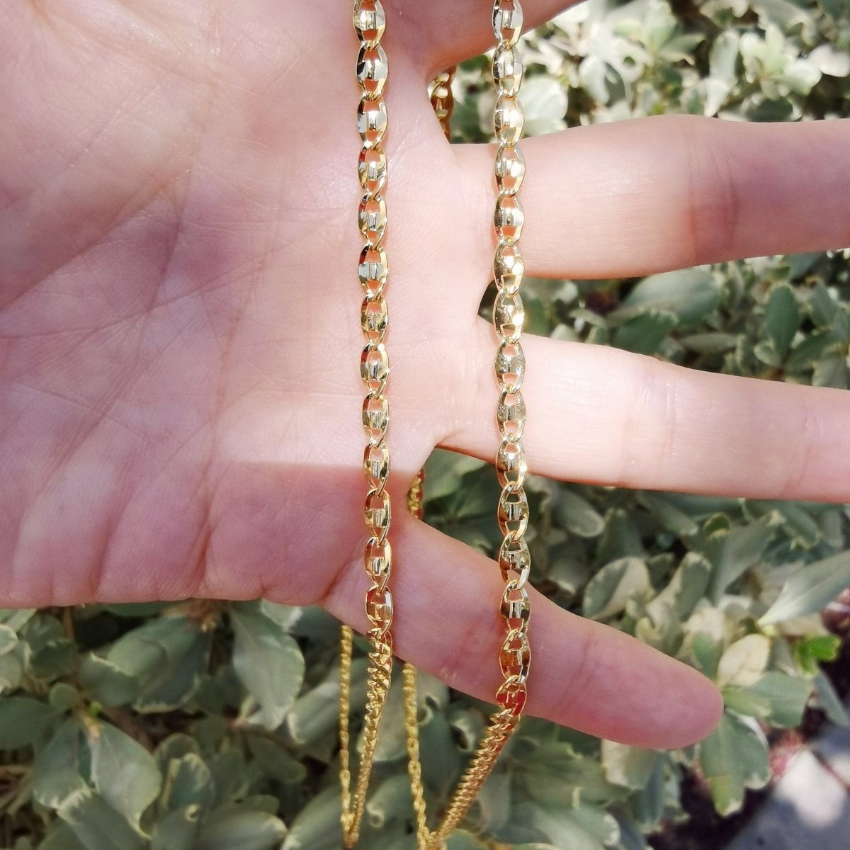 24K Gold Filled Necklace, Statement 4mm, 20 inches Mariner Necklace w/ Lobster Clasps | CN-751  Clearance Pricing