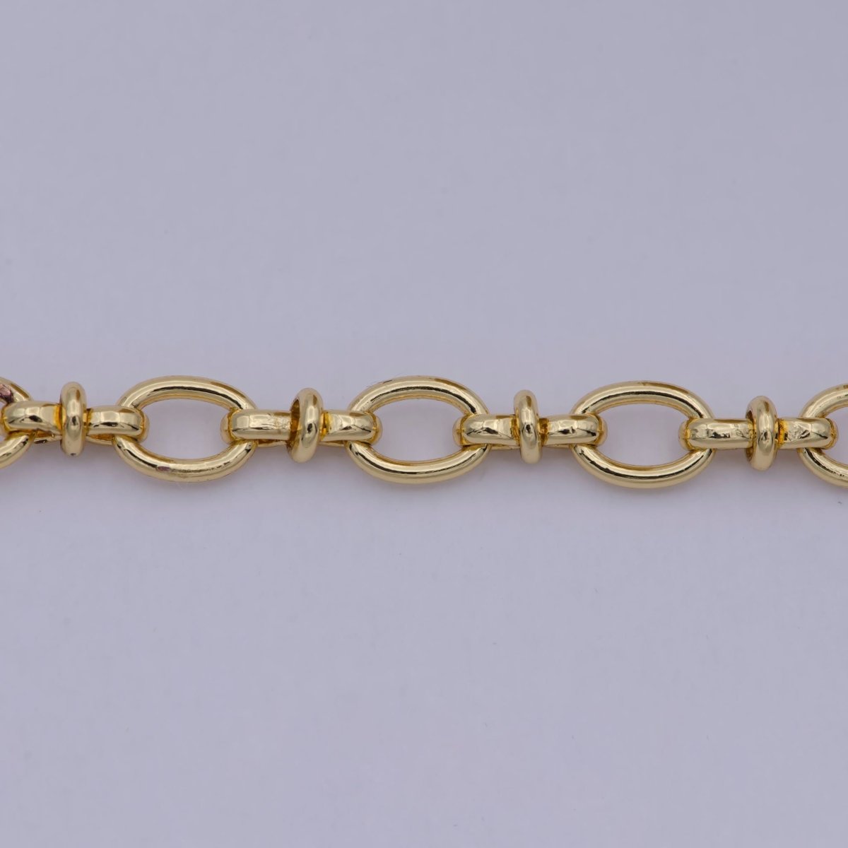24K Gold Filled Oval Cable Rolo Chain, 5.6mm Width Chain, Unfinished Unique Chain For Jewelry Component | ROLL-593