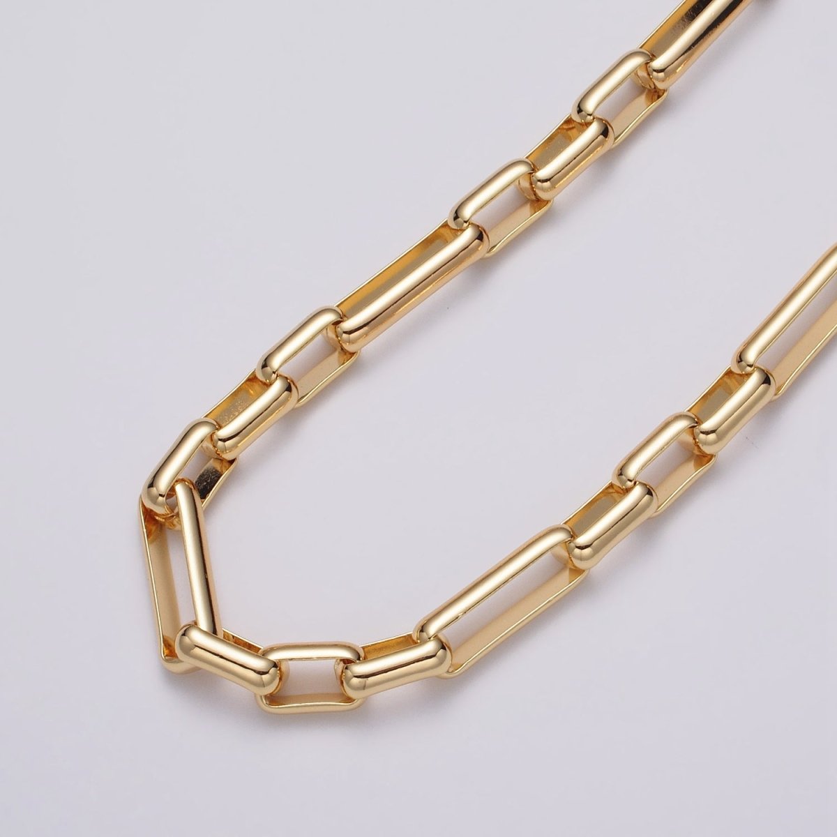 24K Gold Filled PAPERCLIP Chain by Yard Unfinished Chain For Necklace Bracelet Jewelry Making | ROLL-1131 Clearance Pricing