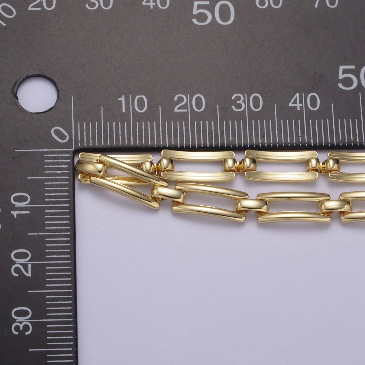 24K Gold Filled Paperclip Chain, Curved 12.6X5.4mm Chain For Jewelry Bracelet Making | ROLL-701 Clearance Pricing