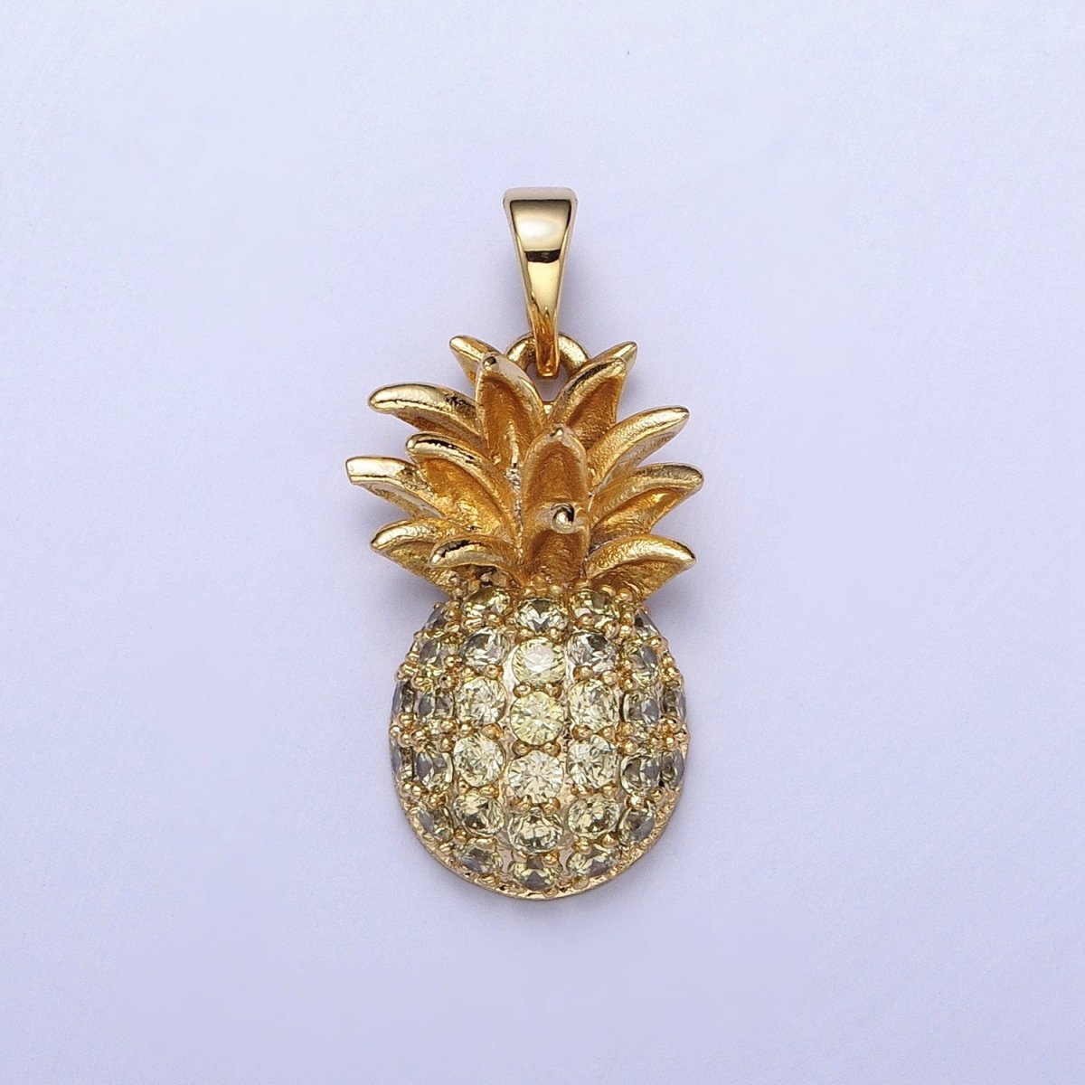 24k Gold Filled Pineapple Pendant for Necklace Bracelet Tropical Fruit Jewelry Inspired H-391
