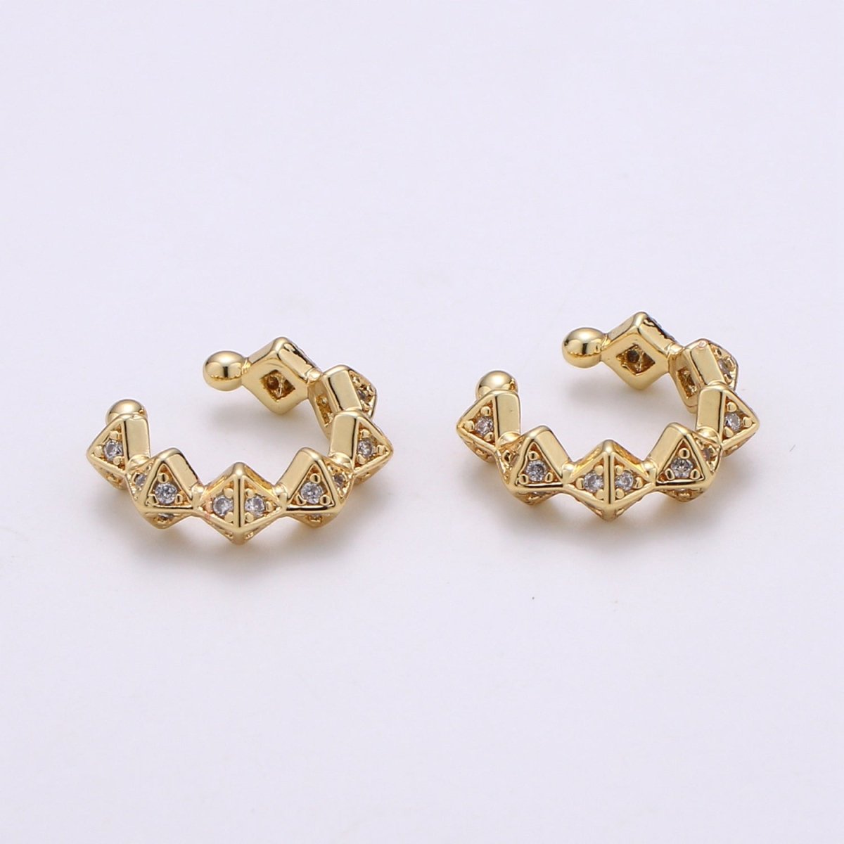 24K Gold Filled Pyramid Earcuffs - AI-083