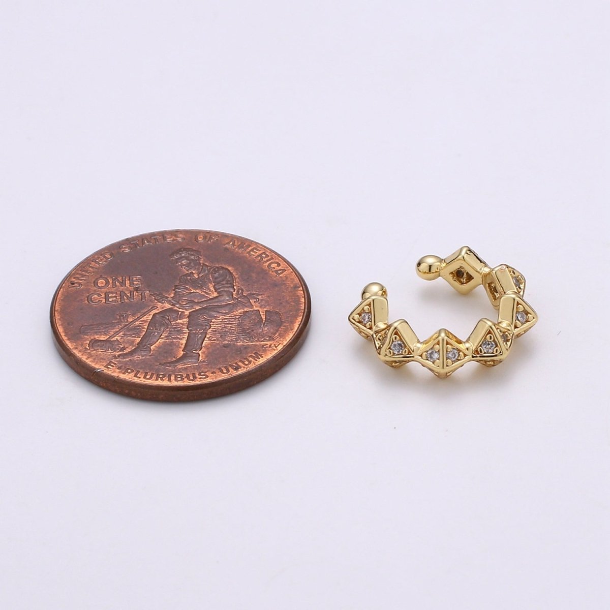 24K Gold Filled Pyramid Earcuffs - AI-083