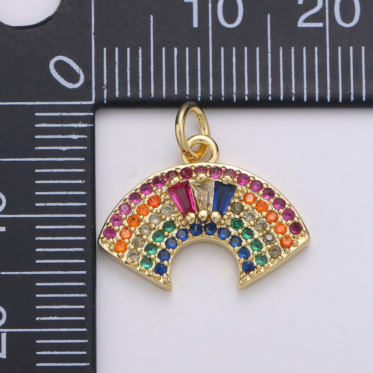 24K Gold Filled Rainbow Charm D-933