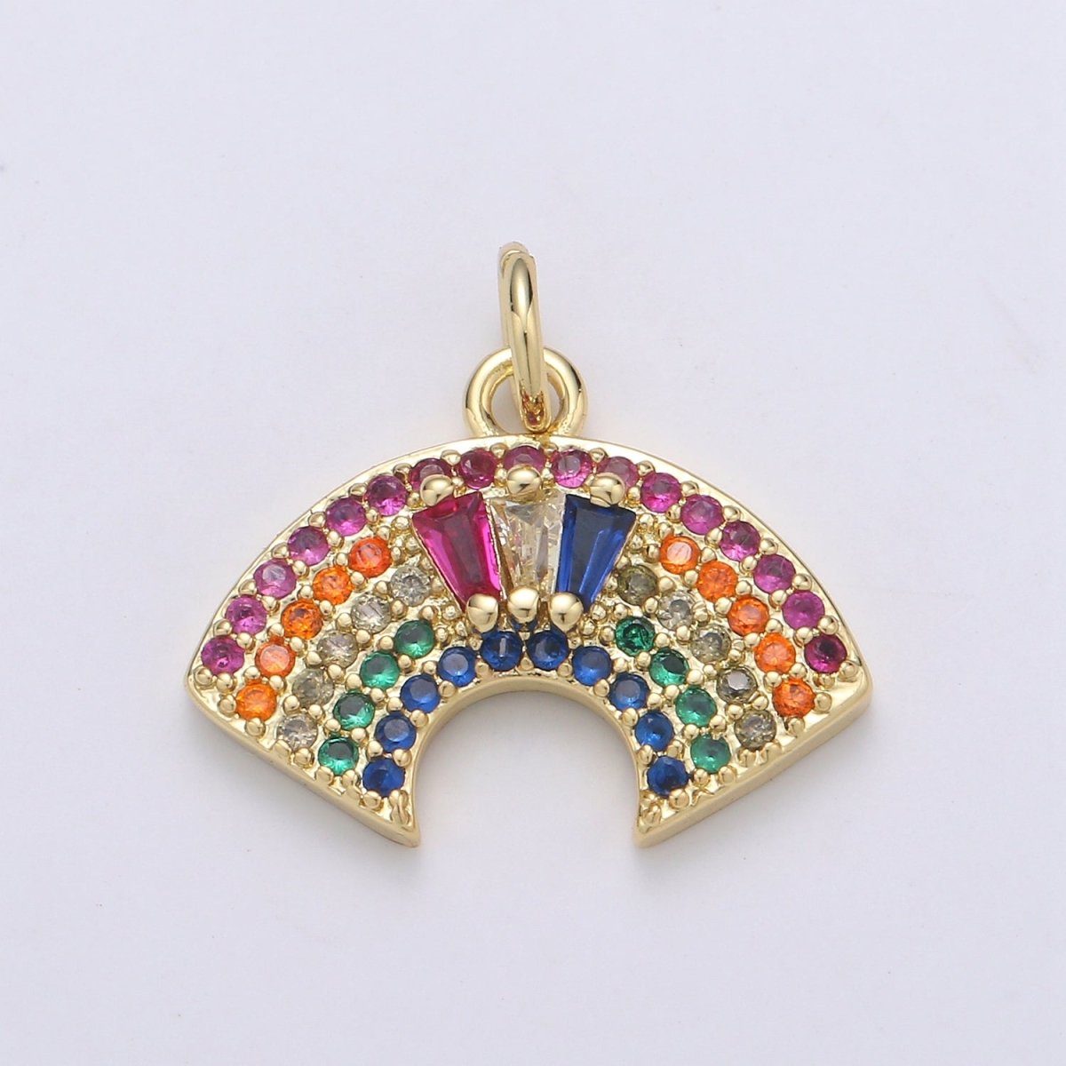 24K Gold Filled Rainbow Charm D-933