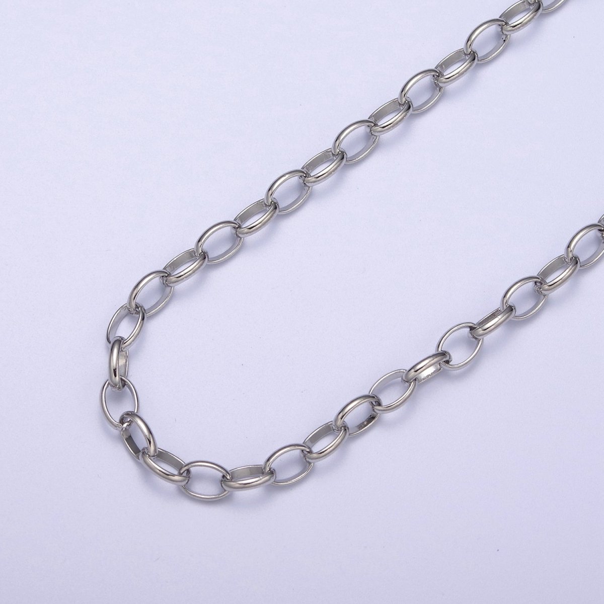 24K Gold Filled ROLO Cable Chain, Unfinished 7X5mm Oval Cable Chain in Gold & Silver, Unfinished Chain For Jewelry Making | ROLL-662, ROLL-663 Clearance Pricing