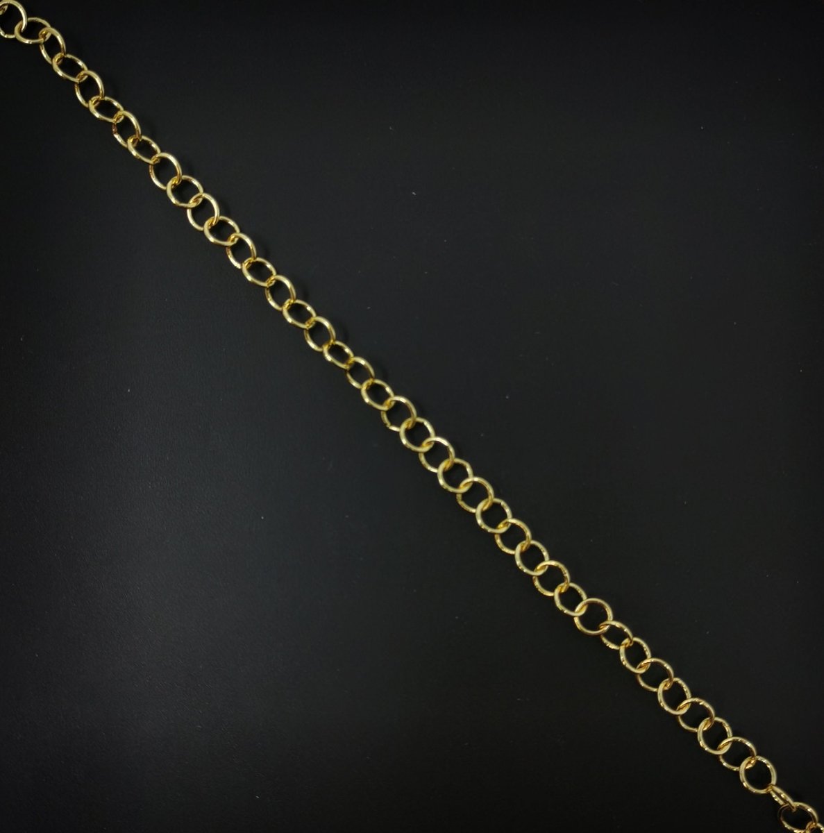 24K Gold Filled ROLO Chain by Yard, 6mm Width, Wholesale Bulk Roll Chain For Jewelry Making, Necklace Bracelet Anklet Component Supply  | ROLL-079 Clearance Pricing