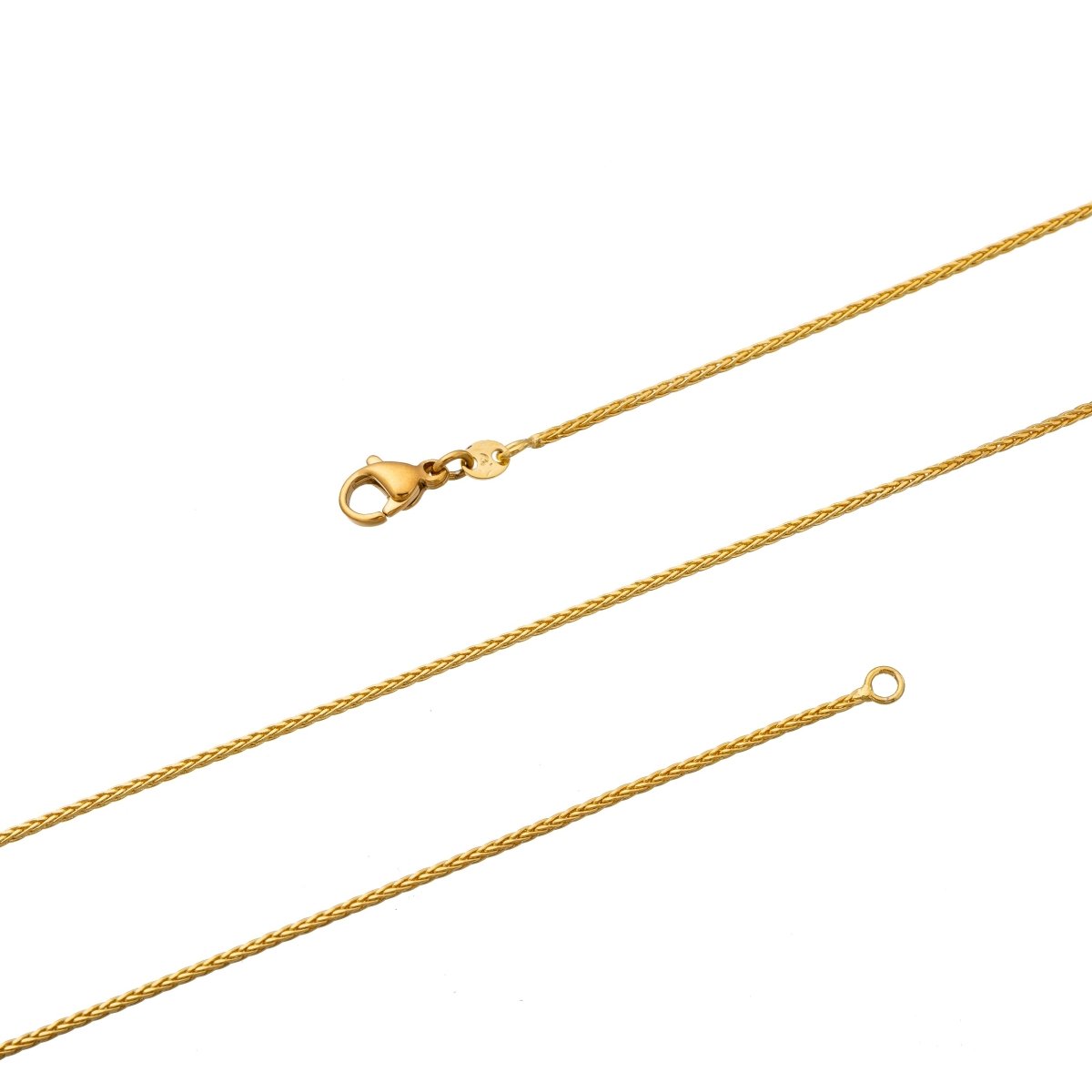 24k Gold Filled Round Wheat Chain Necklace 20 inch 1.2mm Thickness Delicate Gold Chain Jewelry Making Ready To Wear Chain For Woman