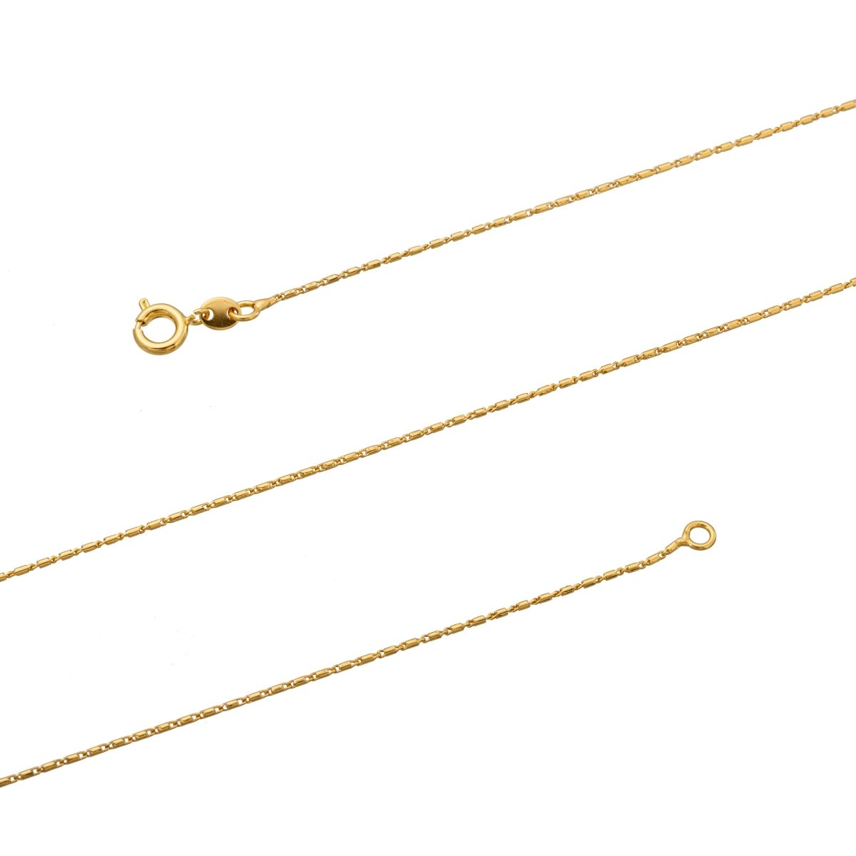 24K Gold Filled Scrooll Necklace Chain. 19.5 inch Unique Finished Necklace For Jewelry Making, Dainty 1.8mm Unique Necklace w/ Spring Ring | CN-300  Clearance Pricing