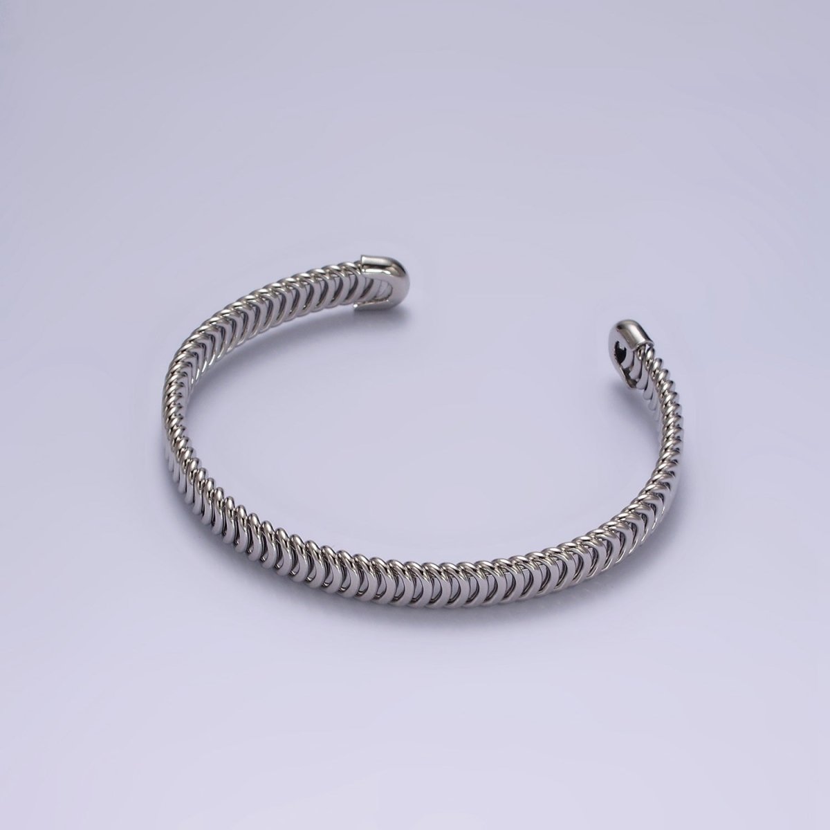 24K Gold Filled Snake Pattern Textured Cuff Bangle Bracelet in Silver & Gold | WA-1914 WA-1915 Clearance Pricing