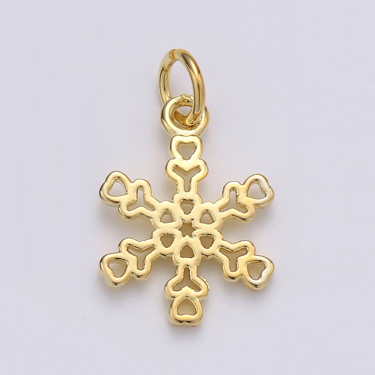 24K Gold Filled Snowflake Charm E-015