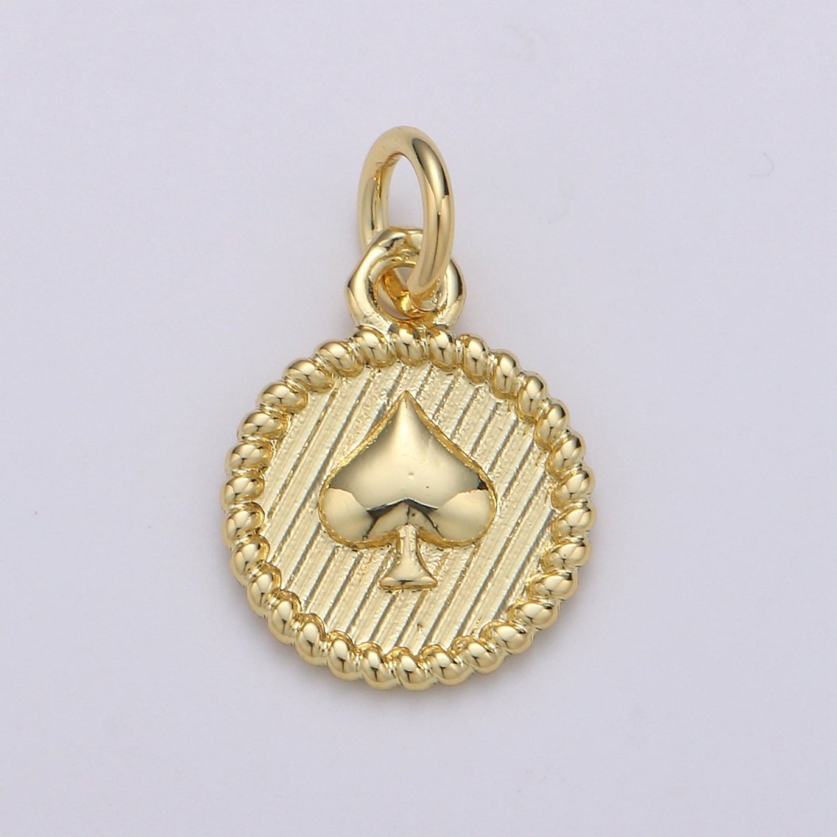 24K Gold Filled Spade Coin Charm D-910
