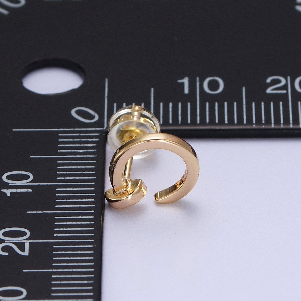 24K Gold Filled Spiral Nail Stud Earrings | AD-101