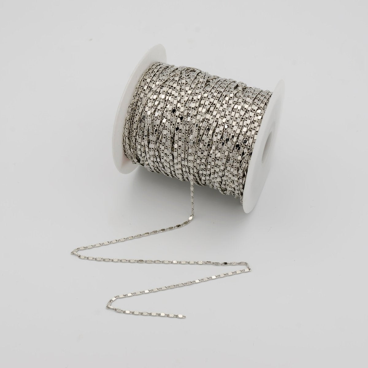 24K Gold Filled Sunburst Flat Bar Unique Chain by Yard, Dainty 1.7mm Wholesale Chain in Silver & Gold For Jewelry Making Supply Component | ROLL-638 ROLL-637