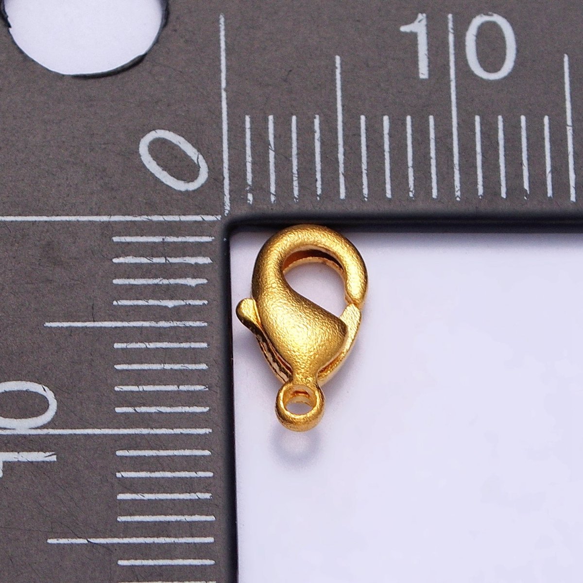 24K Gold Filled Textured Matte 10mm Lobster Clasps Jewelry Closure Supply | Z-087