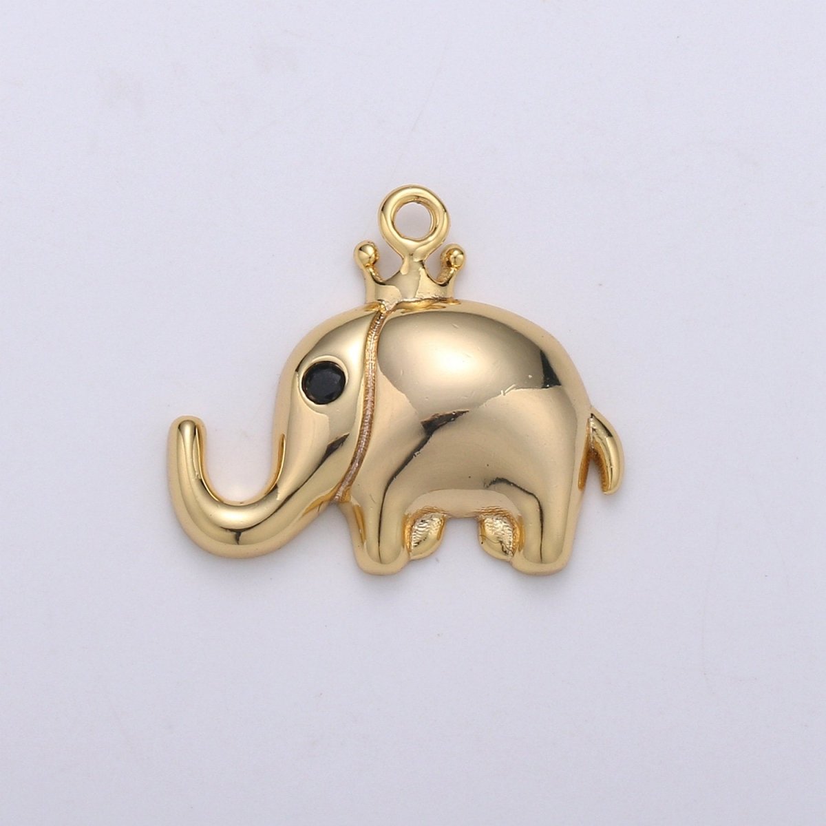 24K Gold Filled Tiny Mini Elephant Charm Baby Elephant Pendant for Bracelet Necklace Earring Supply D-787