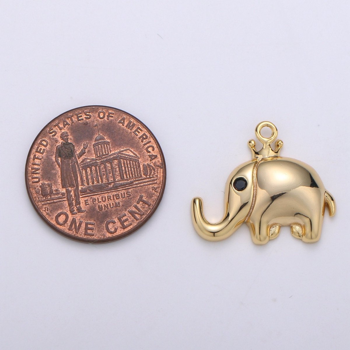 24K Gold Filled Tiny Mini Elephant Charm Baby Elephant Pendant for Bracelet Necklace Earring Supply D-787