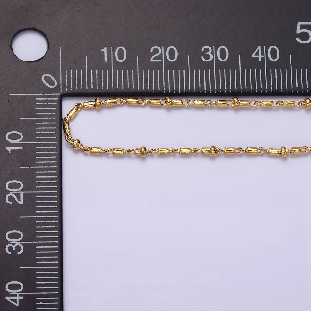 24K Gold Filled Tube Chain With Gold Beads For Wholesale Necklace Dainty Satellite Chain Jewelry Making Supplies | WA-1857 WA-1858 Clearance Pricing