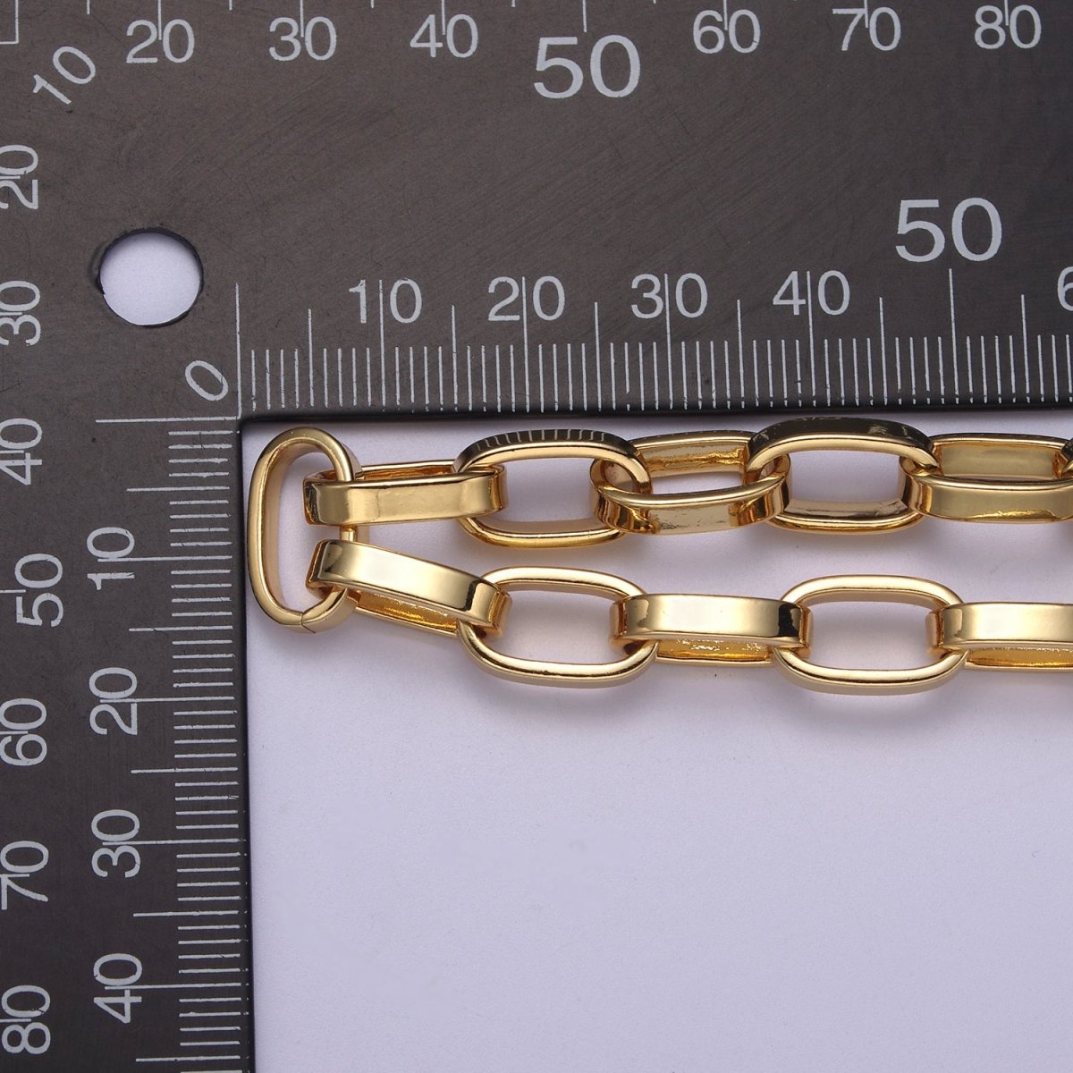 OS 24K Gold Filled Unfinished Cable Chain, 14X8mm Wholesale Cable Chain For Jewelry Craft Making | ROLL-627 Clearance Pricing