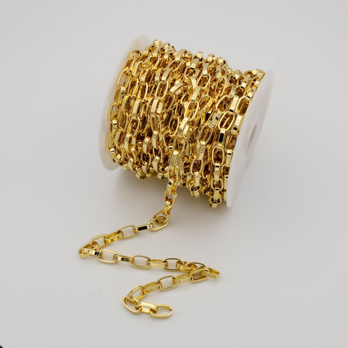 OS 24K Gold Filled Unfinished Cable Chain, 14X8mm Wholesale Cable Chain For Jewelry Craft Making | ROLL-627 Clearance Pricing