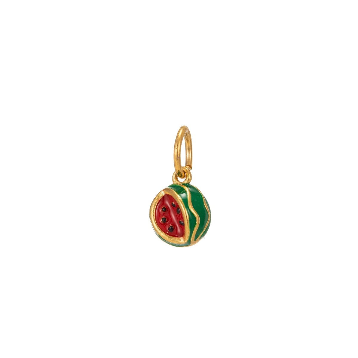24k Gold Filled Watermelon Charm Red Watermelon Bracelet Necklace Earring Anklet Charm C-703