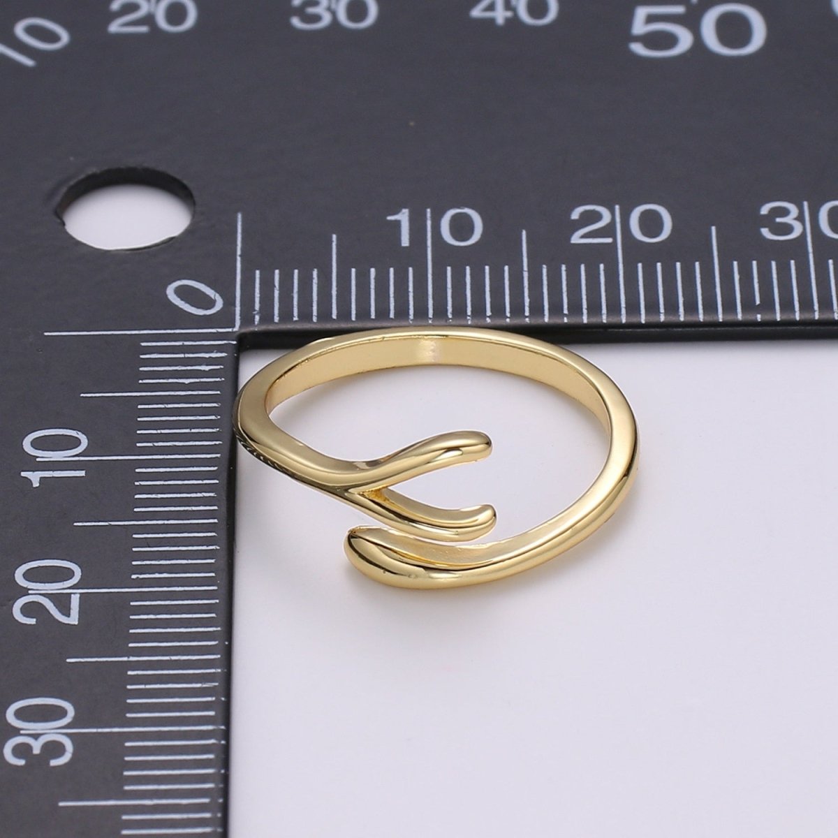 24k Gold filled Wishbone Ring, Good Luck Ring, Lucky Birthday Girlfriend Gift, Mothers Day Gift, Dainty Gold open adjustable ring Jewelry