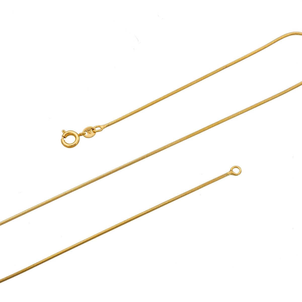 24K Gold Plated 19.5 inches Cocoon Necklace w/ Spring Ring | CN-295  Clearance Pricing