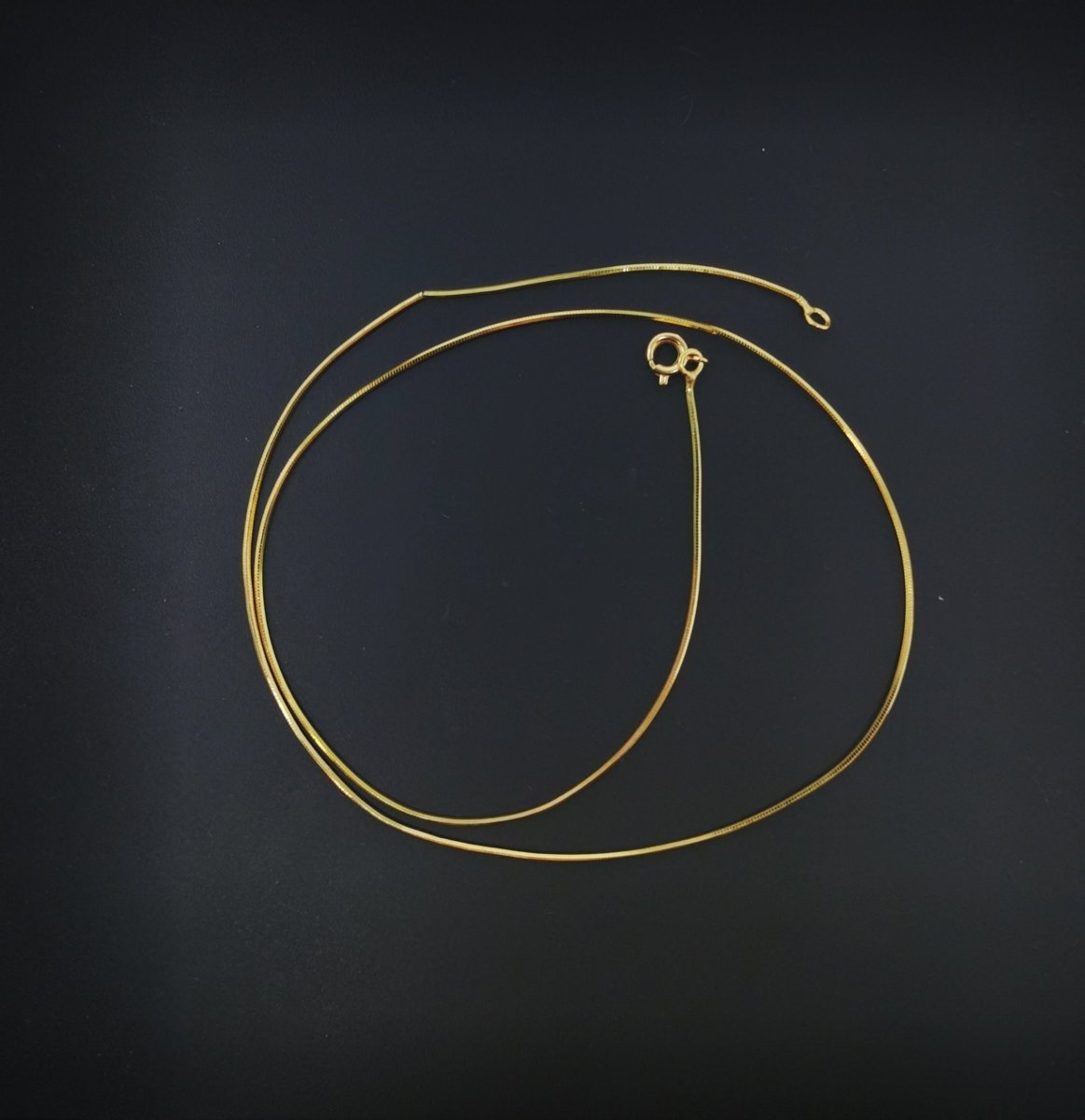 24K Gold Plated Cocoon Necklace, Dainty 0.8mm Cocoon Chain, 18 Inches Cocoon Necklace w/ Spring Ring | CN-569