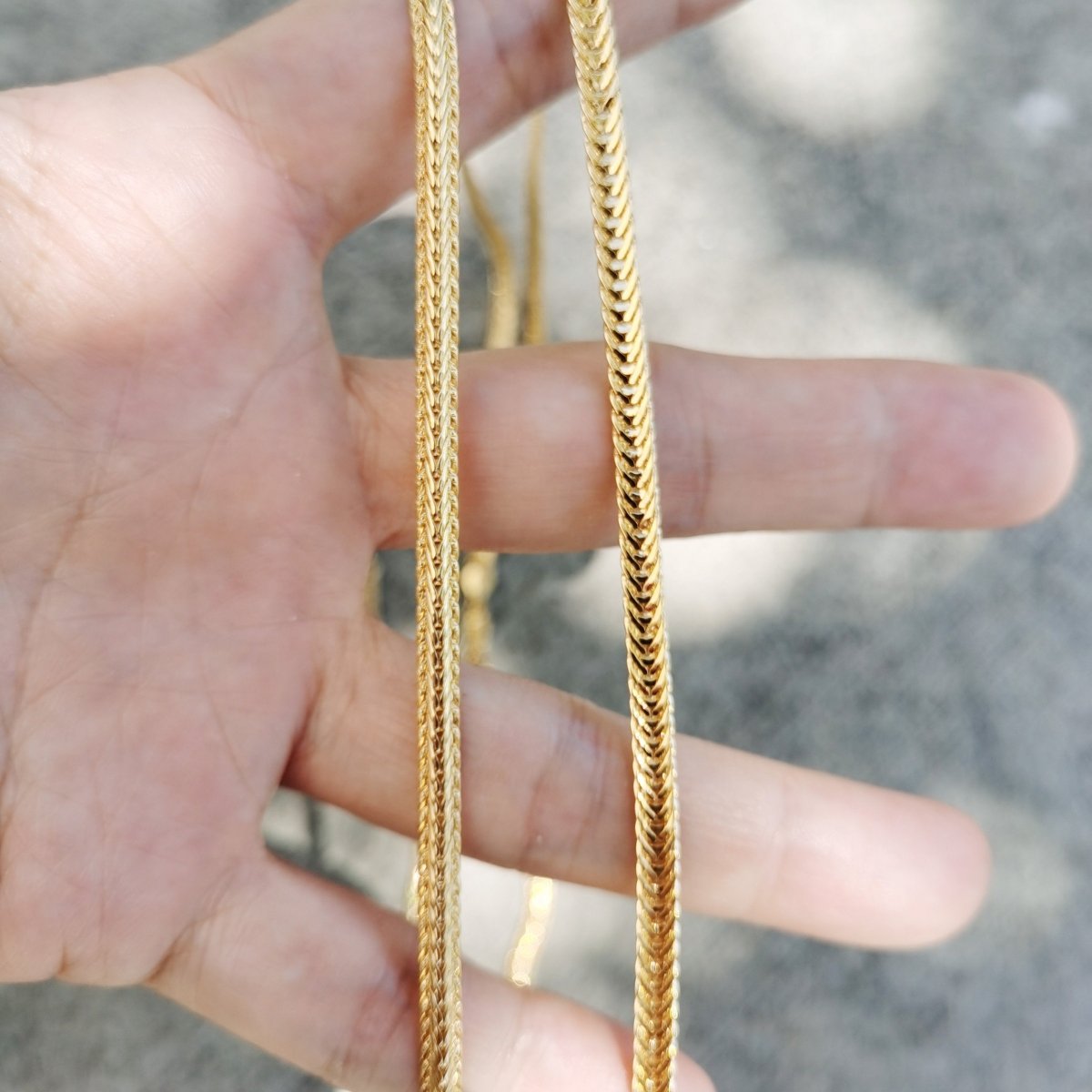 24K Gold Plated Herringbone Snake Star Weave Designed Necklace - 20 inches, 4mm Designed Necklace w/ Lobster Clasps | CN-753  Clearance Pricing