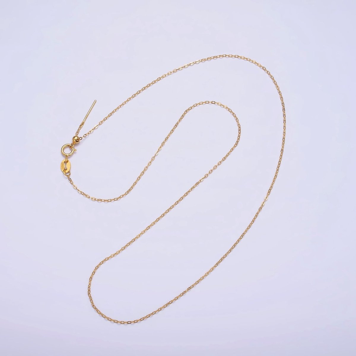 24K Gold Vermeil Cable Link Necklace Chain, 925 Sterling Silver Necklace Chain w/ Heavy 24K Gold Plated 18 inch | WA-1955 Clearance Pricing