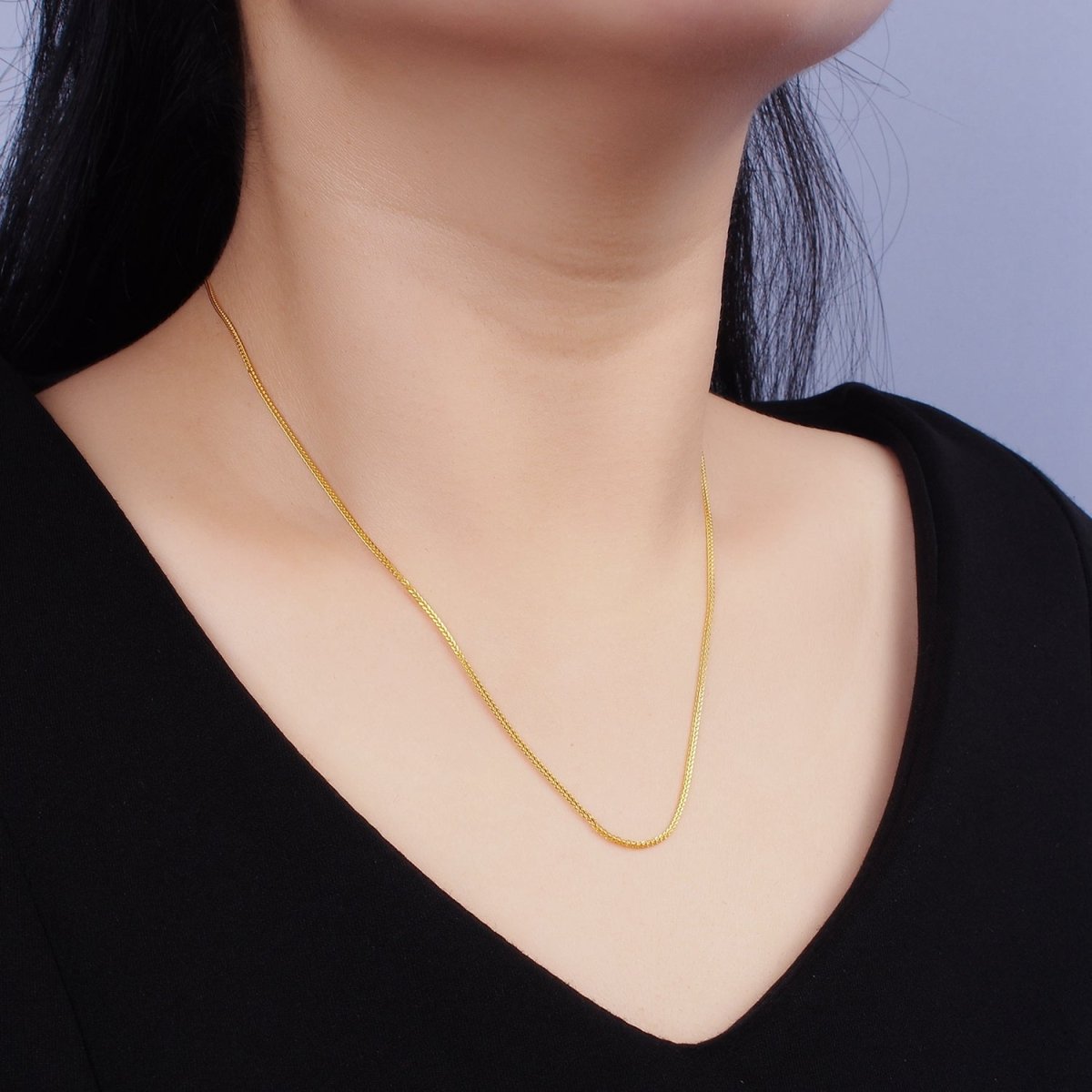 24K Gold Vermeil Curb Necklace Chain, 925 Sterling Silver Necklace Chain w/ Heavy 24K Gold Plated 18.5 inch | WA-1959 Clearance Pricing
