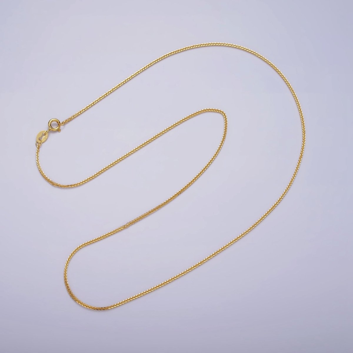 24K Gold Vermeil Curb Necklace Chain, 925 Sterling Silver Necklace Chain w/ Heavy 24K Gold Plated 18.5 inch | WA-1959 Clearance Pricing