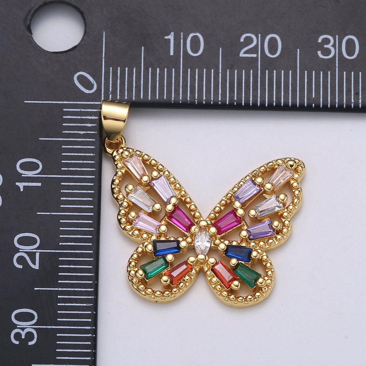 24K Rainbow Gold Filled Butterfly - J-282