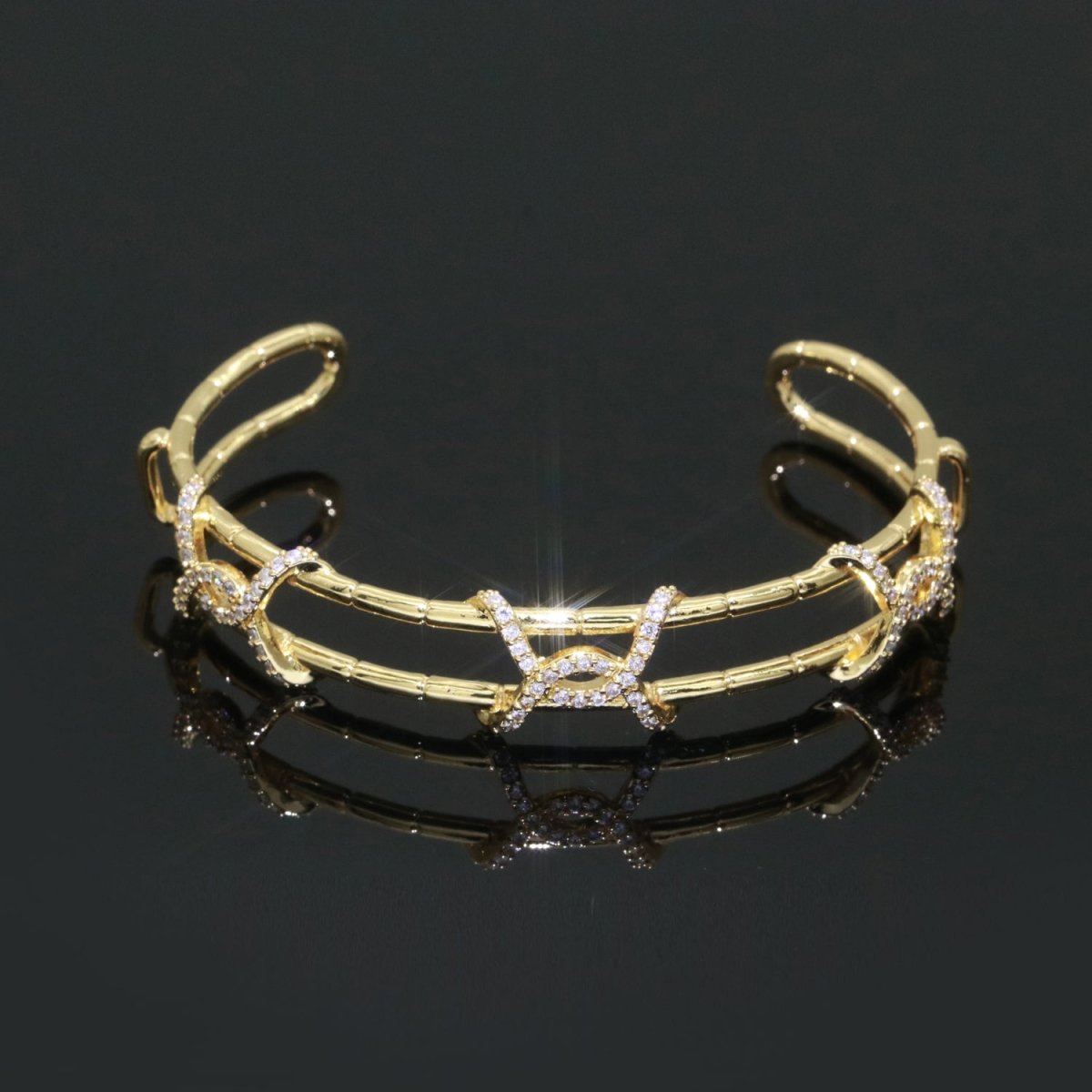 24K Shiny Gold Filled Adjustable Twisted Rope Bracelet, Twisted Bracelet, Open Cuff Rope Bangle, Stacking Bracelet | WA-140 Clearance Pricing