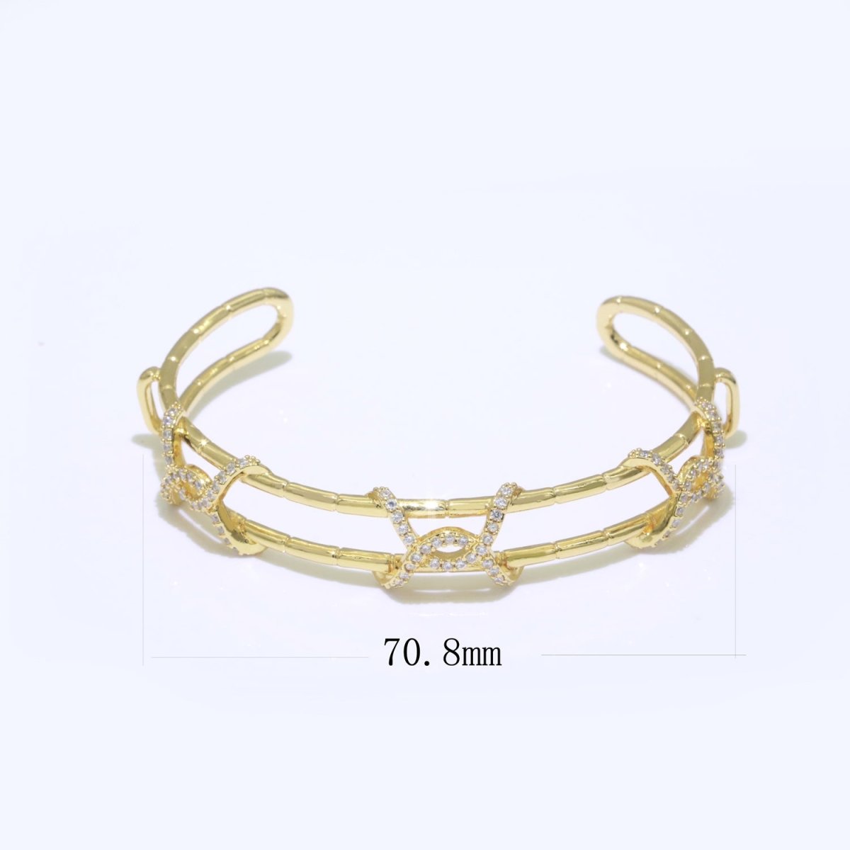 24K Shiny Gold Filled Adjustable Twisted Rope Bracelet, Twisted Bracelet, Open Cuff Rope Bangle, Stacking Bracelet | WA-140 Clearance Pricing