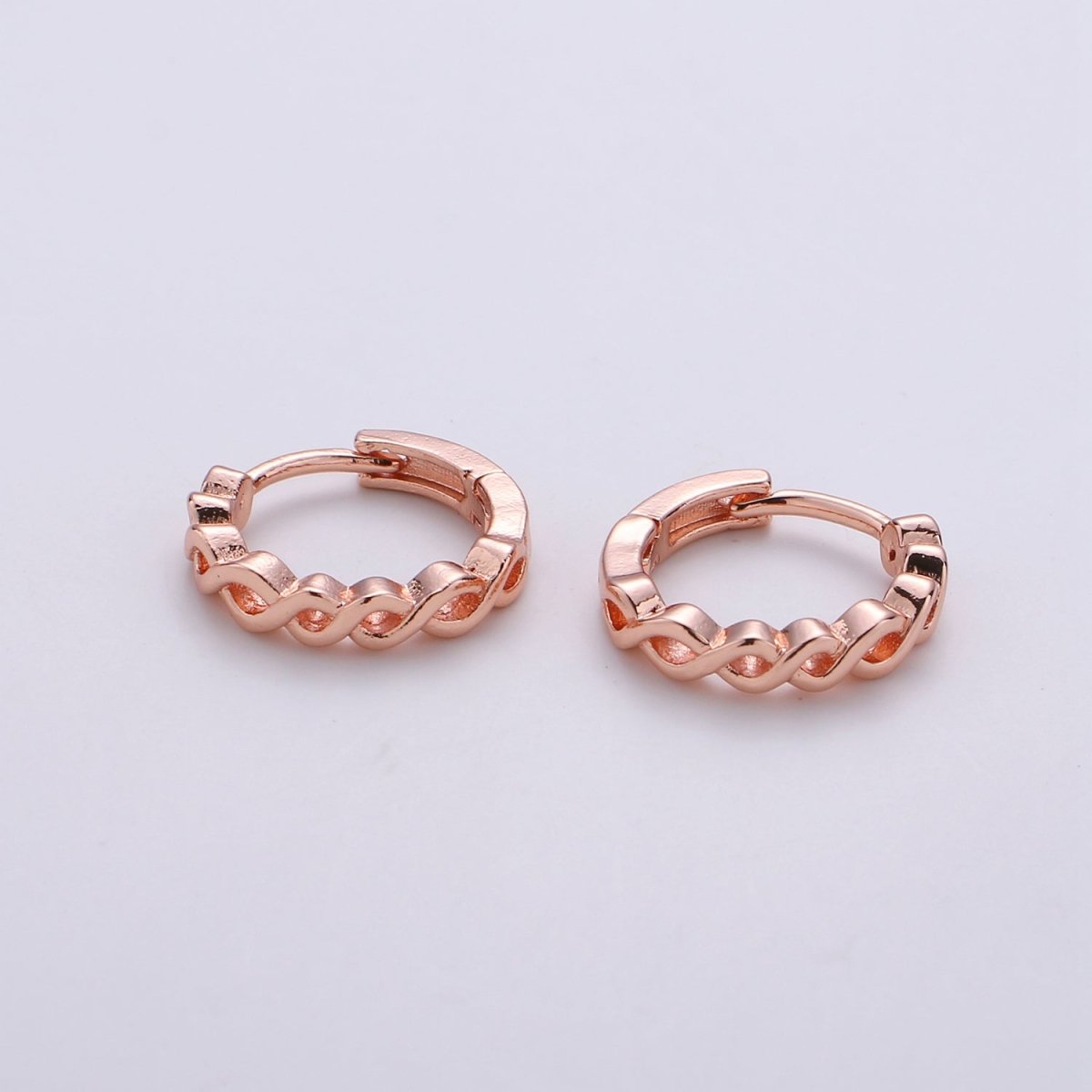 24k Vermeil Gold Earrings, Huggie Earring, Tiny Earrings, Twisted Vine Earrings, Everyday Wear Earrings, Rosegold Earring, Silver Earring K-693 K-694 K-695