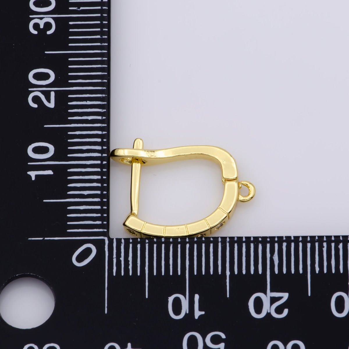 24k Vermeil Gold Earrings, Open Link, Latch Back Earring, Rugged Earrings, Gift for Her, Earrings for Women, Everyday Wear Earrings, K-736